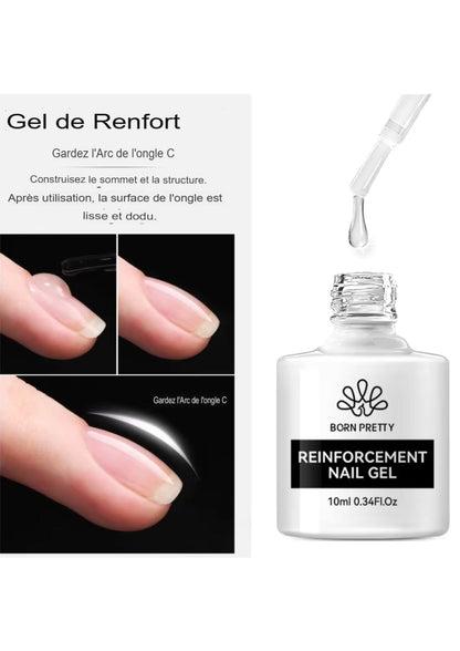 Vernis Gel Transparent BORN PRETTY 10ml - Longue Tenue, Séchage Rapide, Convient UV/LED