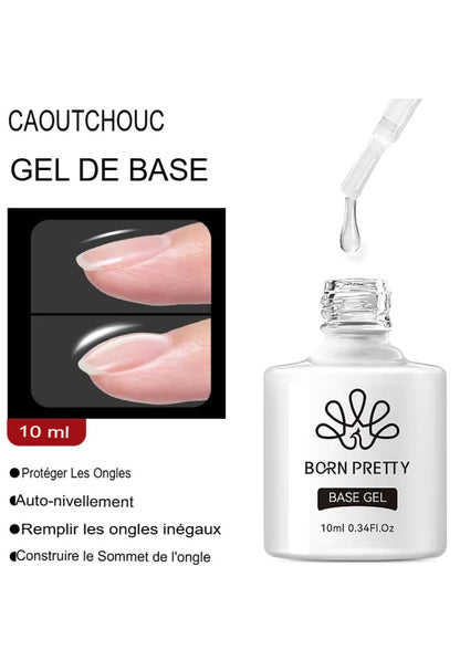 Vernis Gel Transparent BORN PRETTY 10ml - Longue Tenue, Séchage Rapide, Convient UV/LED