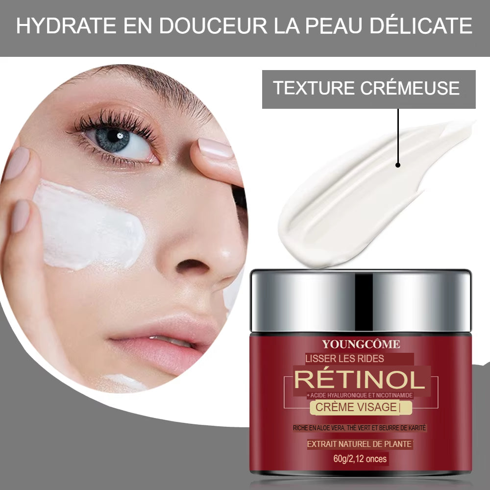 Crème Liftante au Rétinol - Réparatrice, Hydratante et Anti-Âge