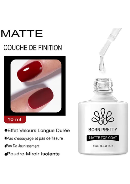 Vernis Gel Transparent BORN PRETTY 10ml - Longue Tenue, Séchage Rapide, Convient UV/LED