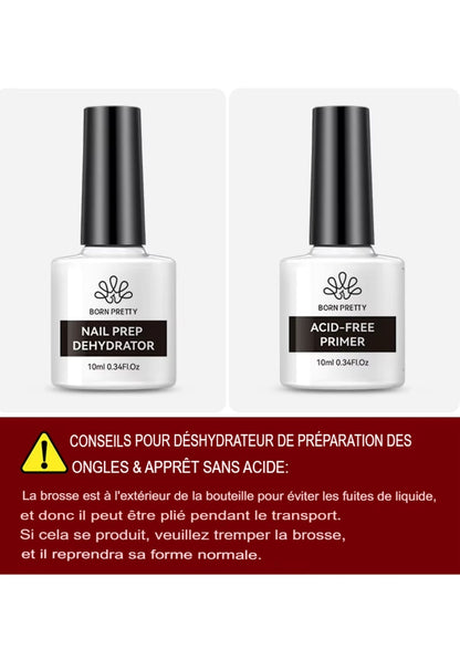 Vernis Gel Transparent BORN PRETTY 10ml - Longue Tenue, Séchage Rapide, Convient UV/LED