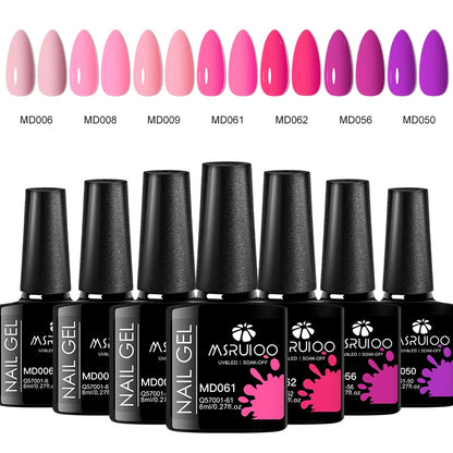 Set de Vernis Gel UV 7 pièces – Manucure DIY, Longue Tenue et Design Créatif