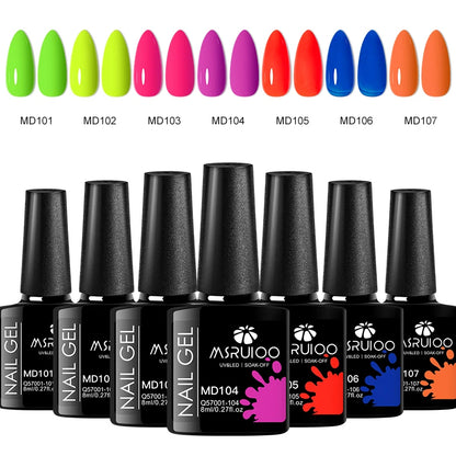 Set de Vernis Gel UV 7 pièces – Manucure DIY, Longue Tenue et Design Créatif