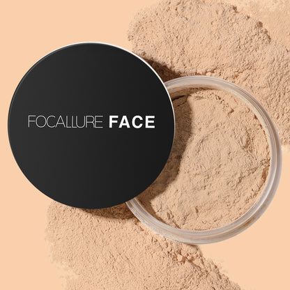 Focallure Invisible Finish Loose Setting Powder - Translucent, Natural, Oil Control, Soft Matte Finish