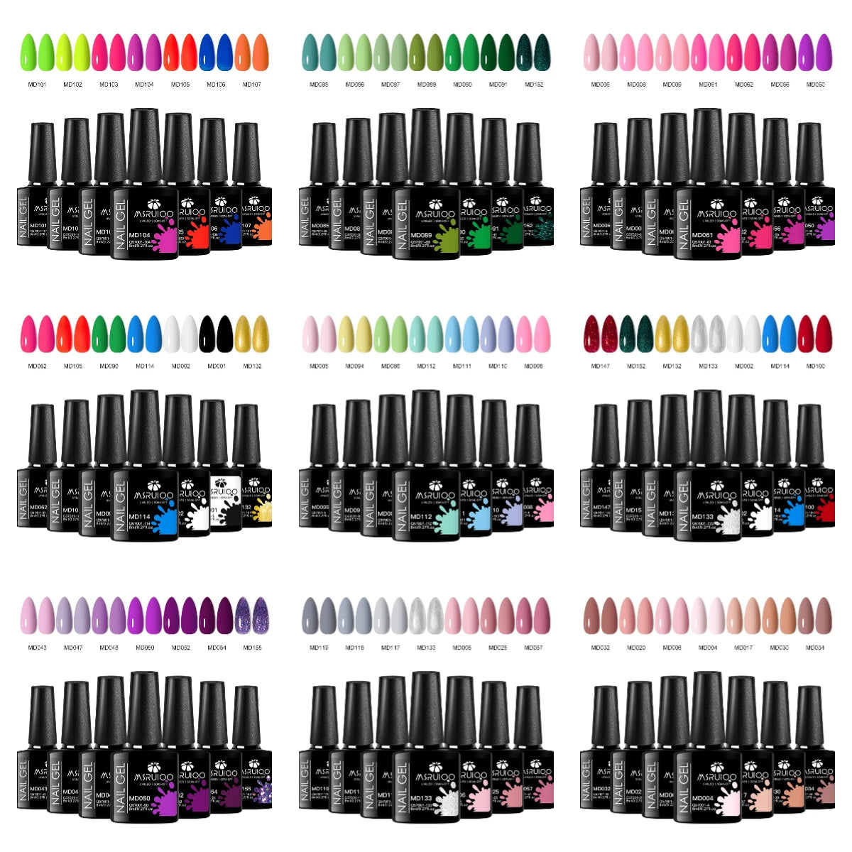 Set de Vernis Gel UV 7 pièces – Manucure DIY, Longue Tenue et Design Créatif