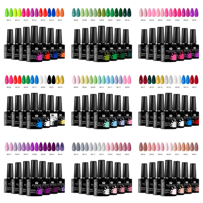 Set de Vernis Gel UV 7 pièces – Manucure DIY, Longue Tenue et Design Créatif