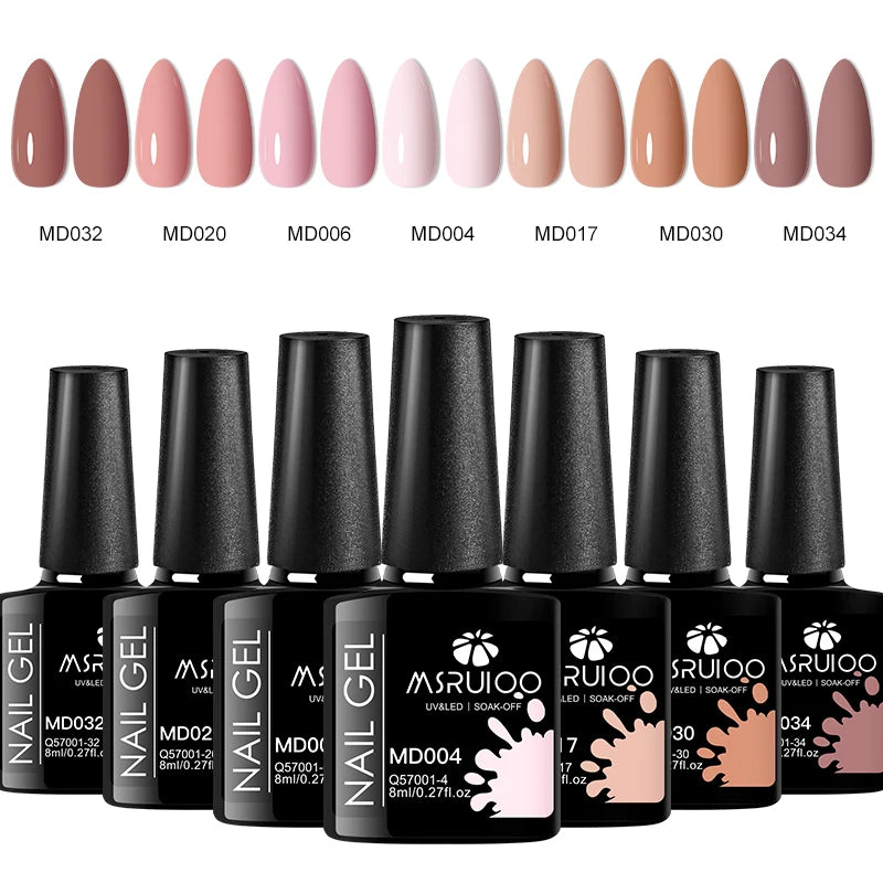 Set de Vernis Gel UV 7 pièces – Manucure DIY, Longue Tenue et Design Créatif