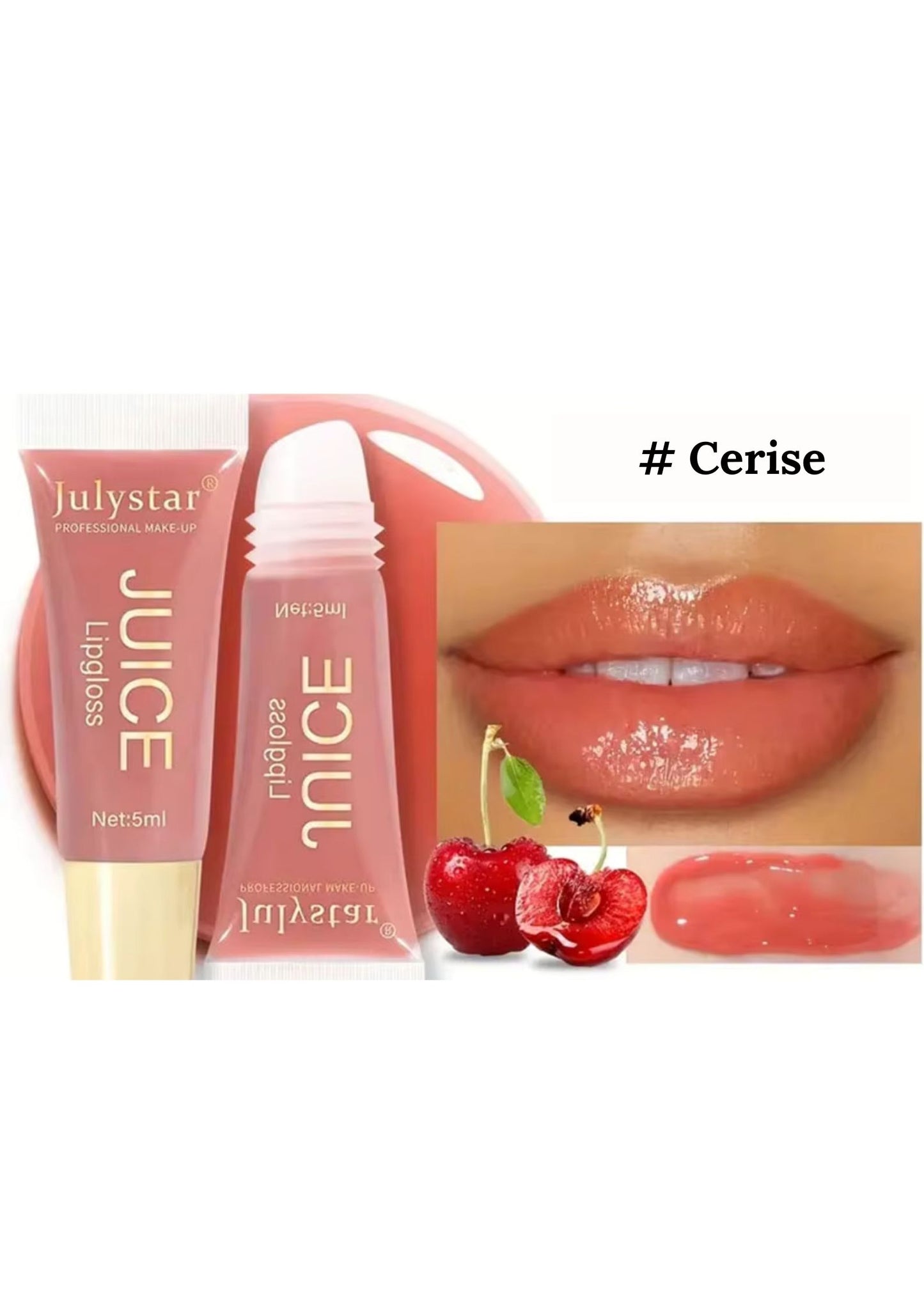 Gloss Brillant au Parfum Fruité, Huile à Lèvres Gelée Hydratante - Lèvres Lisses, Moisturizing & Smoothing